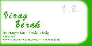 virag berak business card
